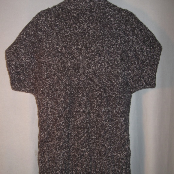 Anthro Lux Deep V-Neck Cableknit Sweater M - Picture 4 of 5